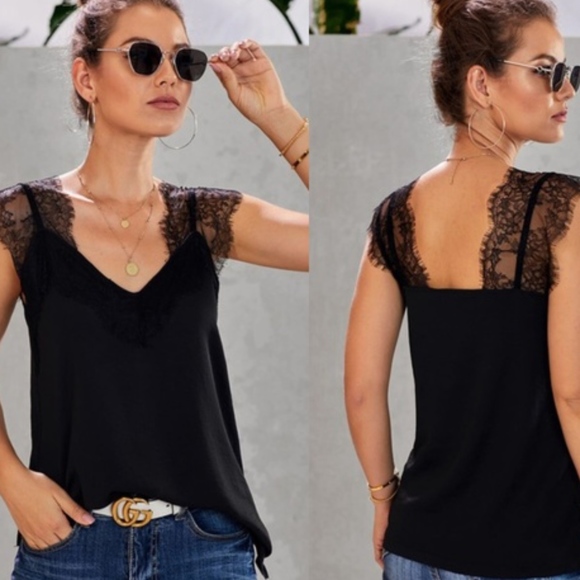 FINLEY Lace Black Top - Picture 2 of 5